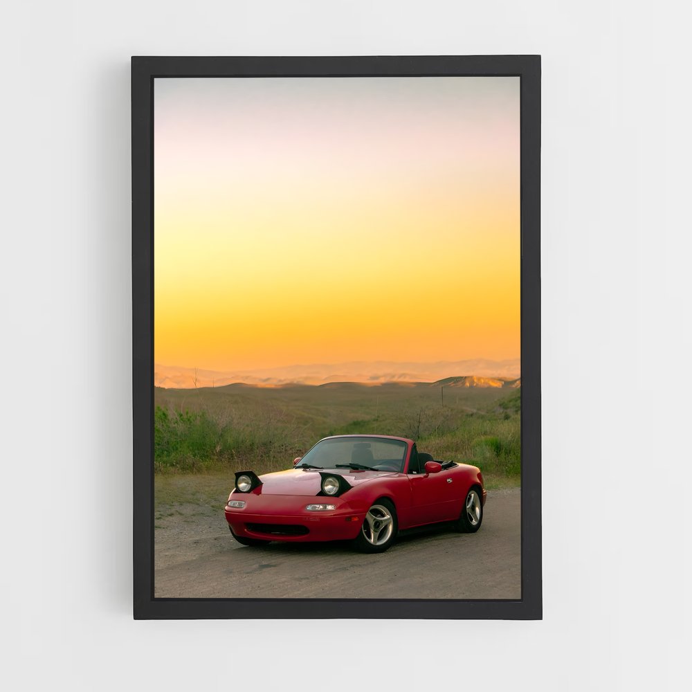 Poster Rouge passion injecte – affiche Mazda (vue 2)